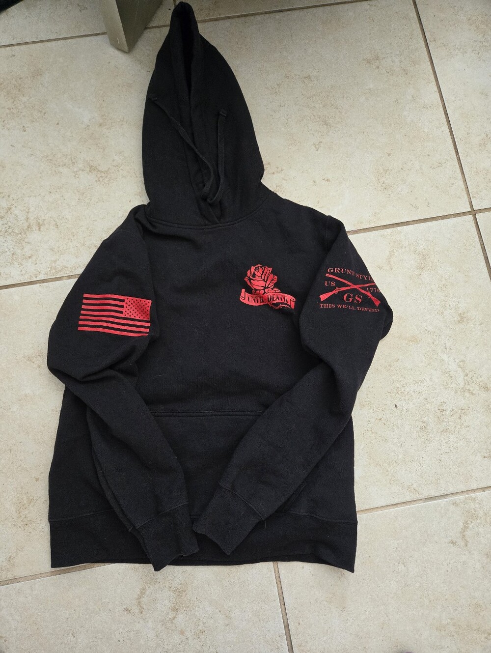Grunt Style "TIL DEATH" Sweatshirt Womens Medium